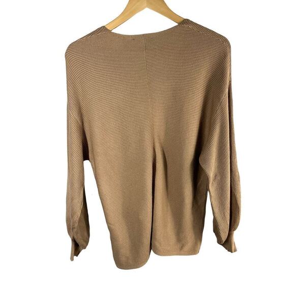 1.STATE Rib-Knit Bubble Long Sleeve Sweater Wild Oak
Size Medium Neutral - Picture 4 of 10